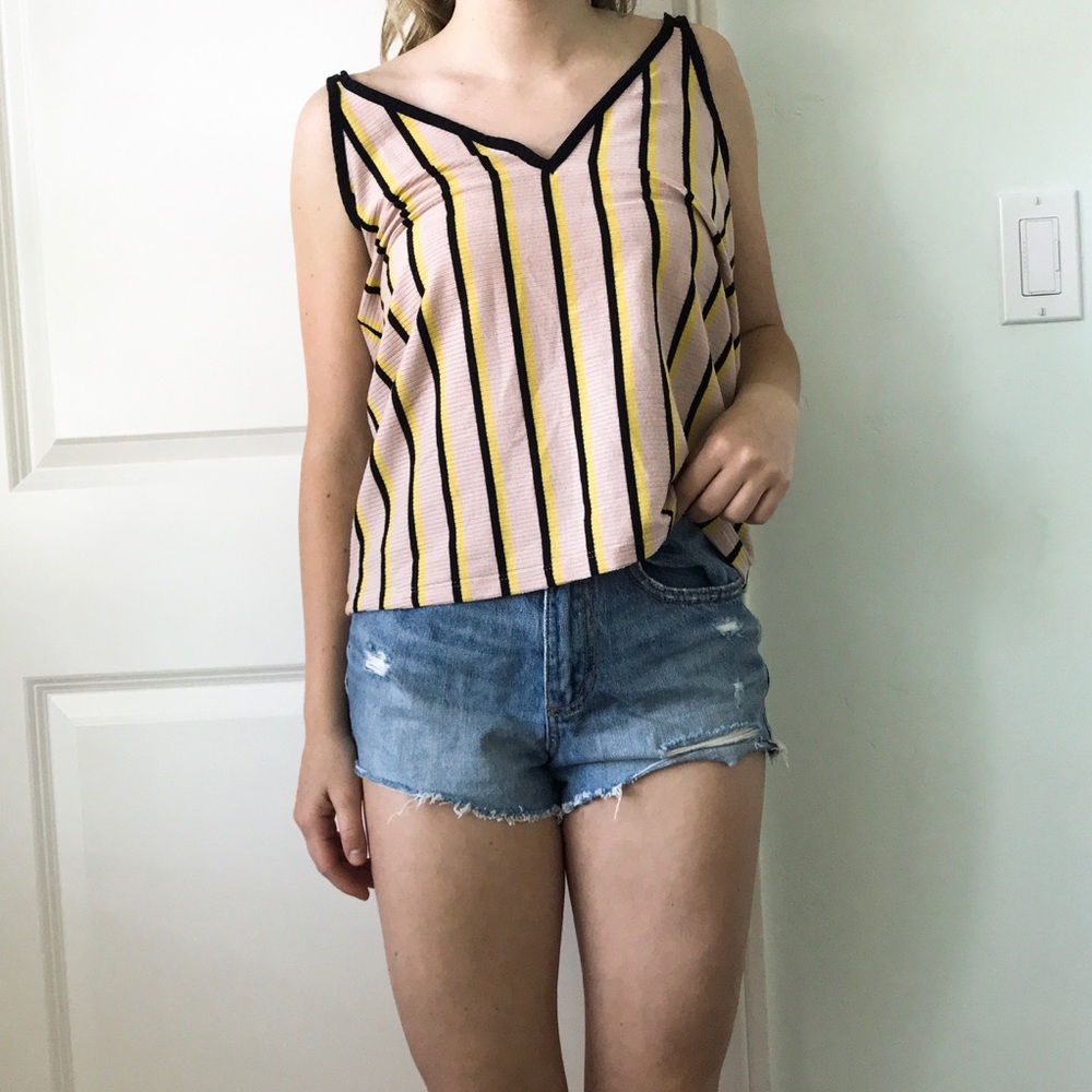 zara striped tank
